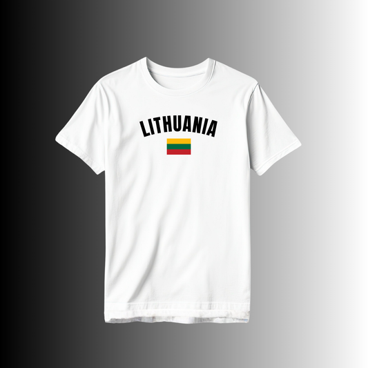 Marškinėliai "LITHUANIA su vėliava"