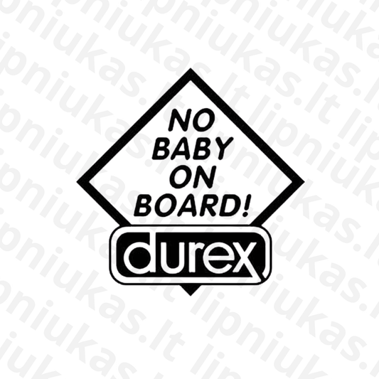 Lipdukas "No baby on board"