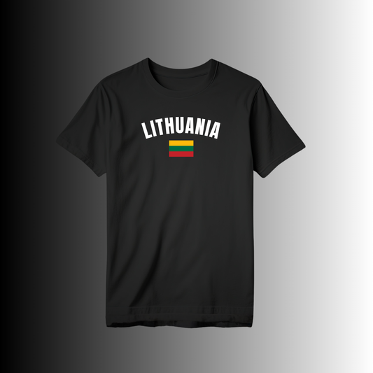 Marškinėliai "LITHUANIA su vėliava"