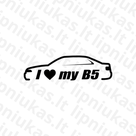 Lipdukas "I love my B5"